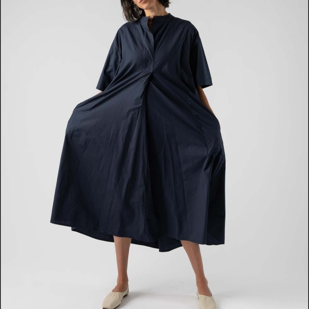 Girls of Dust Gardian Poplin Dress | Navy blue.